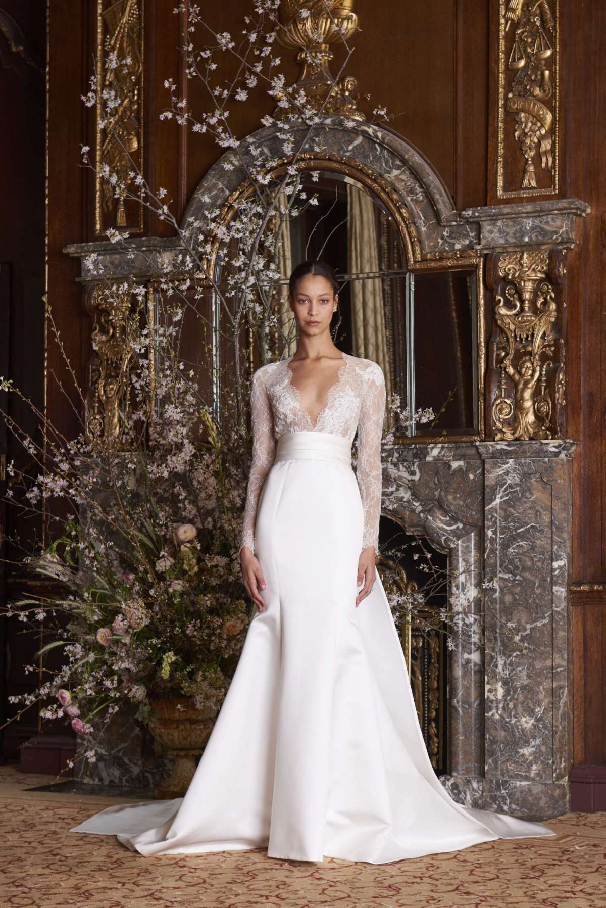 Abito da sposa in mikado Monique Lhuillier