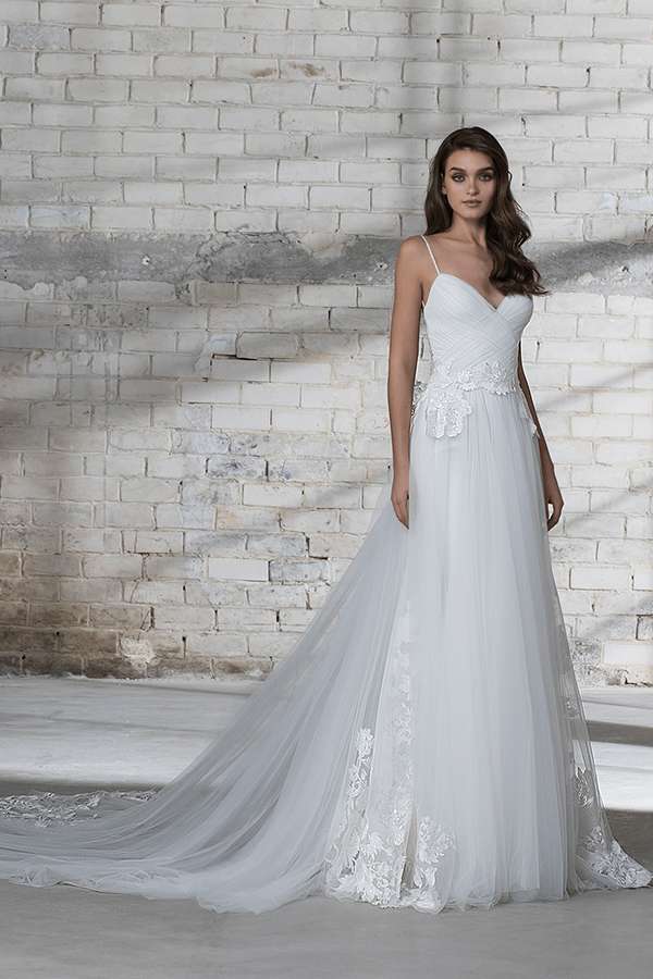 Abito da sposa plissè in tulle Pnina Tornai