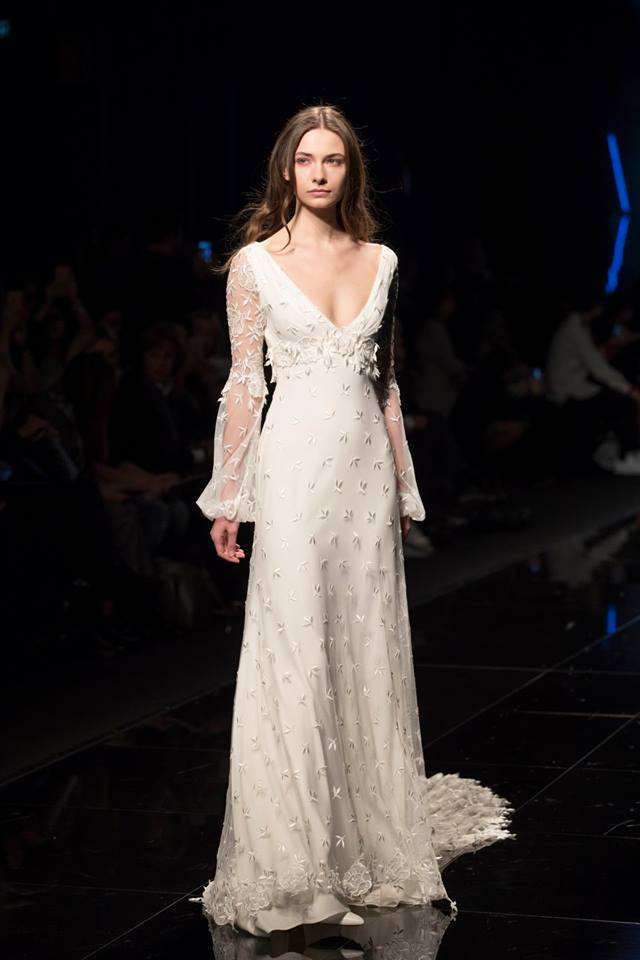 Abito da sposa scivolato in pizzo Elisabetta Polignano