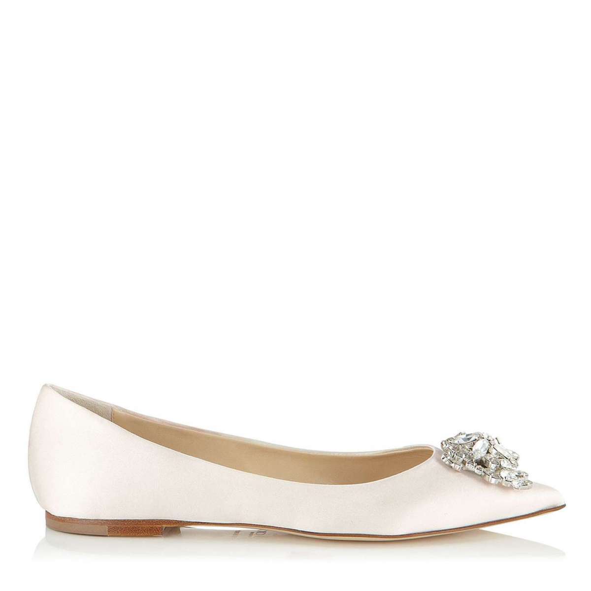 Ballerine a punta in satin Jimmy Choo