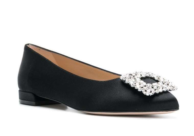 Ballerine eleganti da cerimonia nere Stuart Weitzman