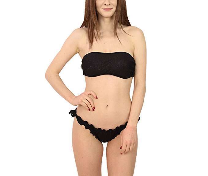 Bikini a fascia nero Pyrex