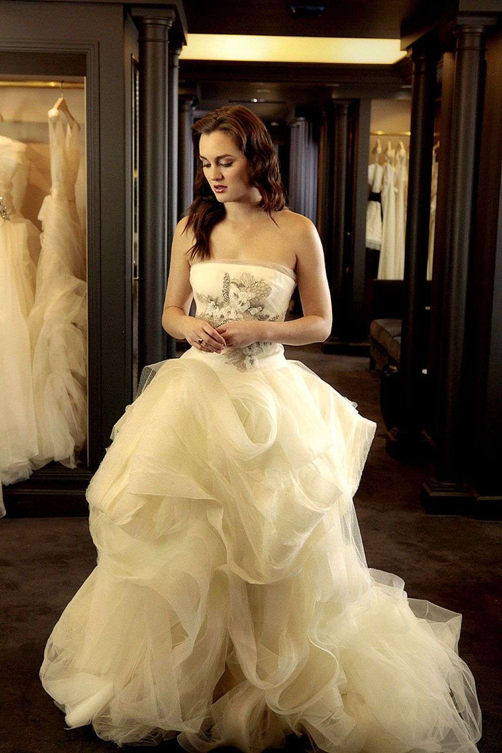 Blair Waldorf con abito da sposa Vera Wang