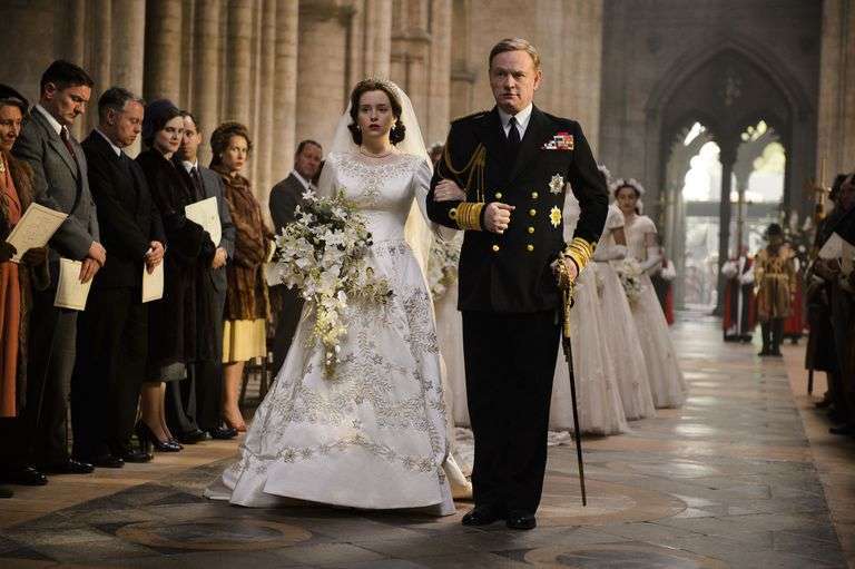 L'abito da sposa della regina Elisabetta II in The Crown