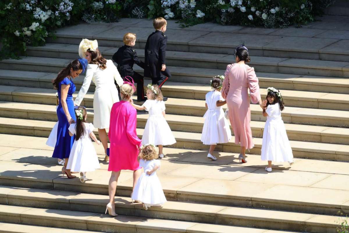 L'arrivo di Kate Middleton e dei paggetti