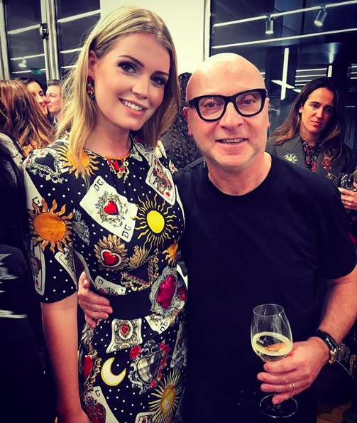 La giovane modella con Domenico Dolce