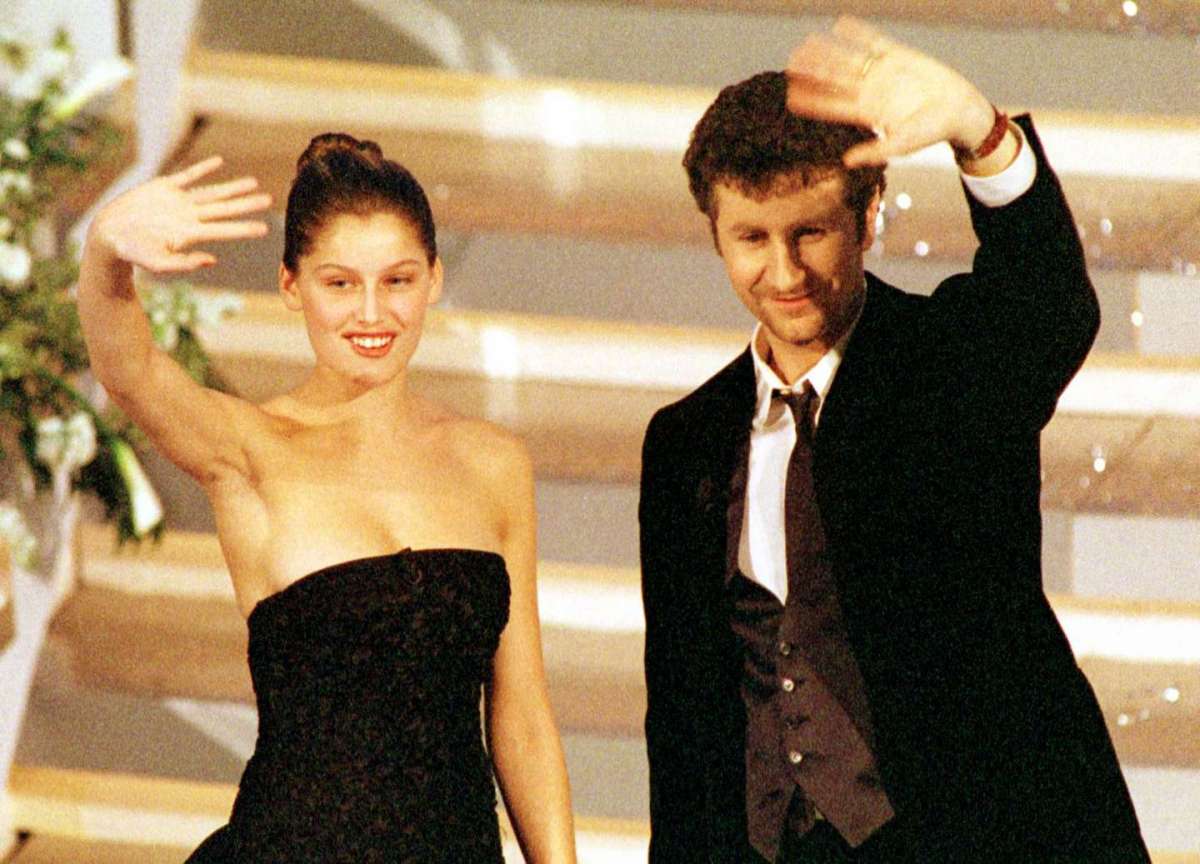 Laetitia Casta a Sanremo con Fabio Fazio