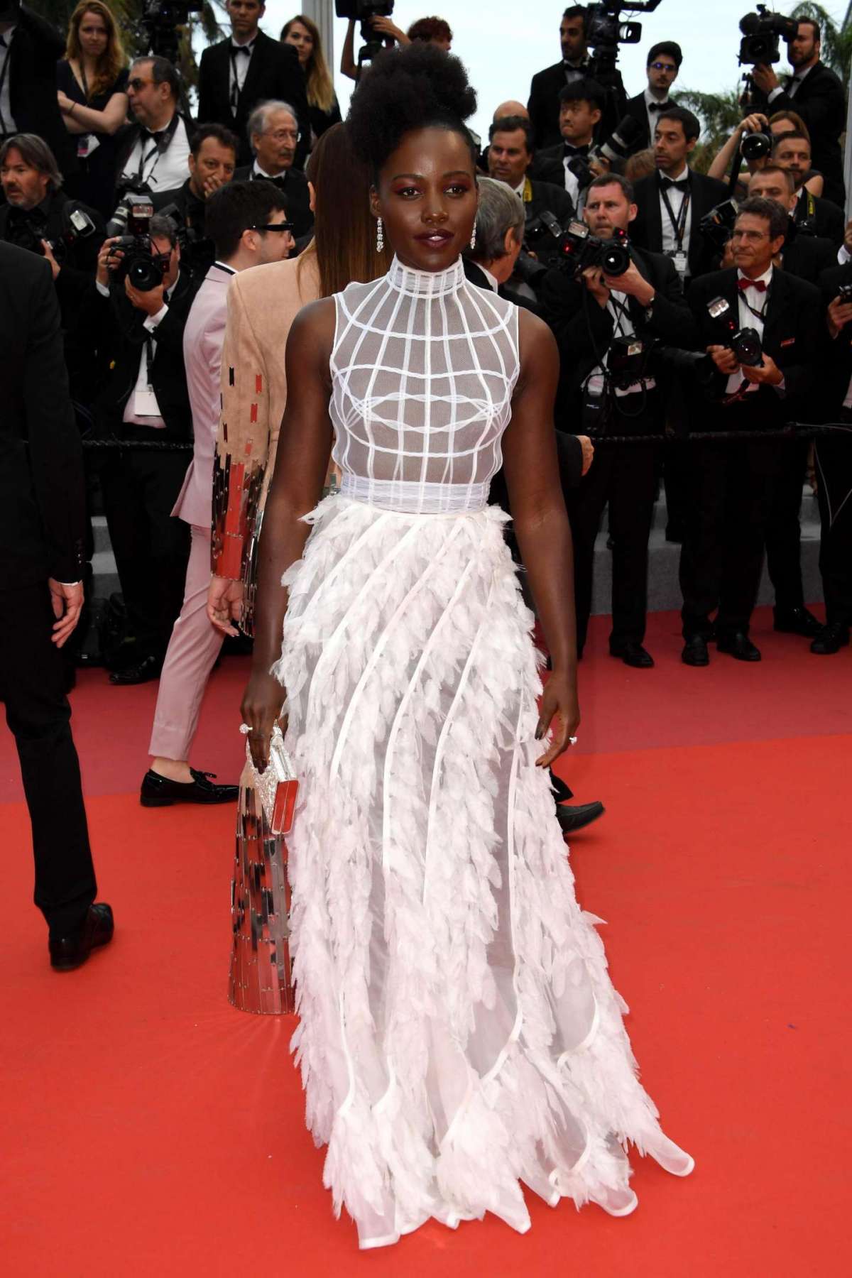 Lupita Nyong'o in Christian Dior Couture con gioielli Chopard