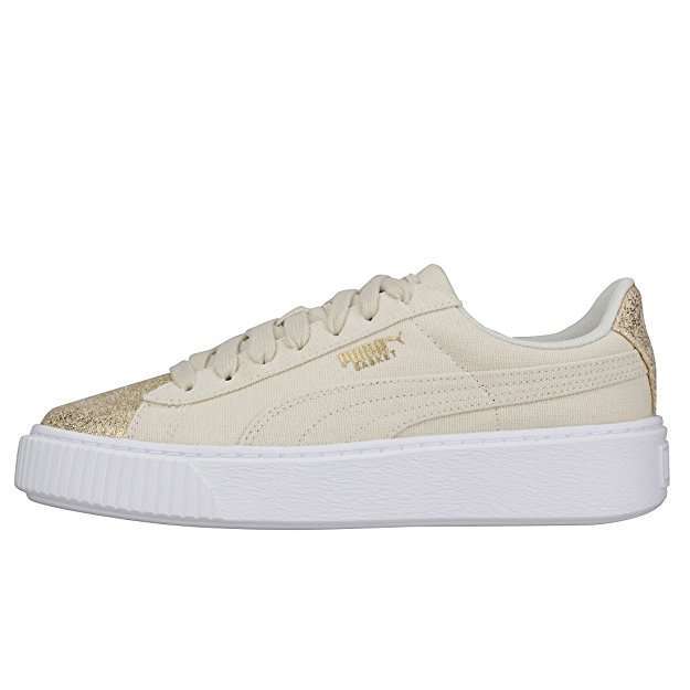 Scarpe da ginnastica beige Puma glitter