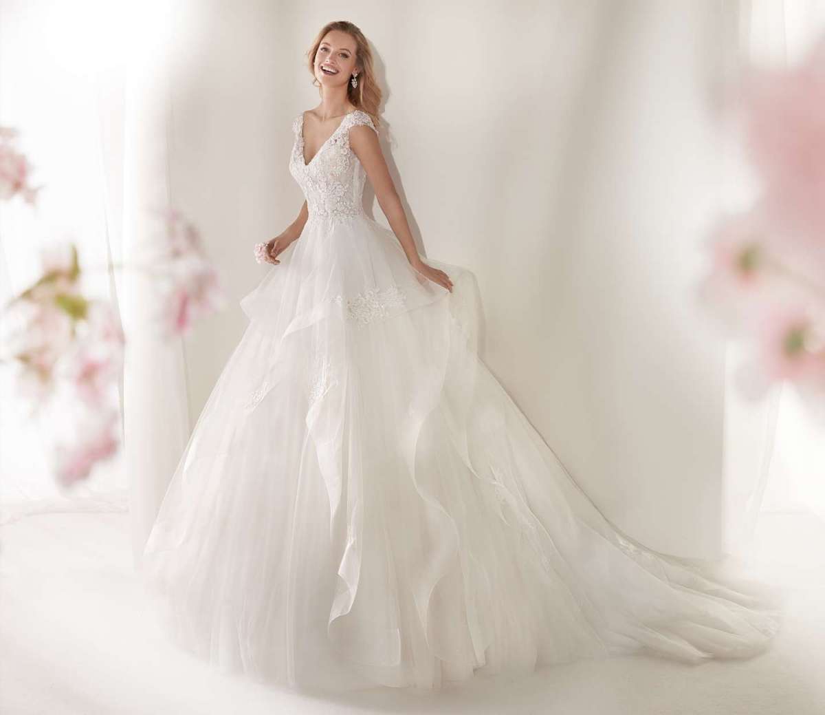 Abito da sposa in organza Colet