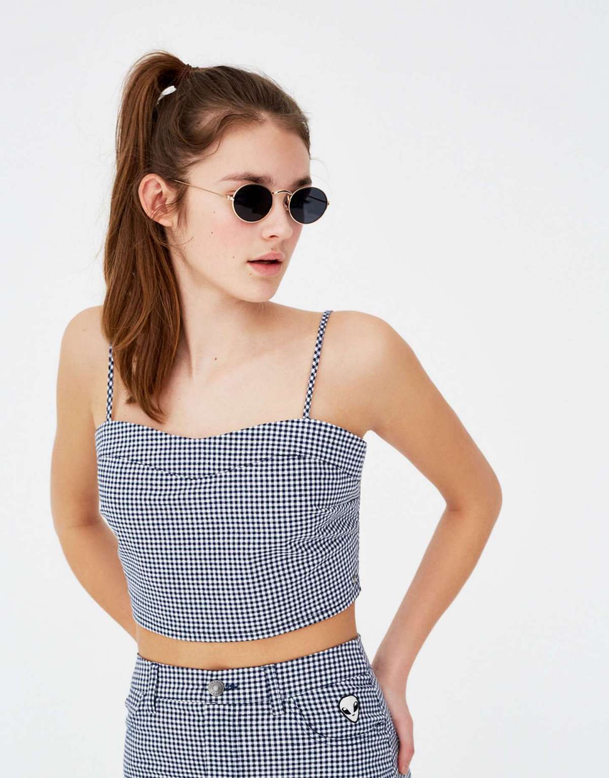 Crop top vichy Pull and Bear