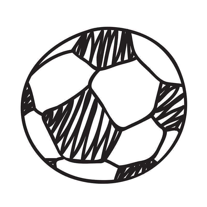 Disegno di pallone da stampare e colorare