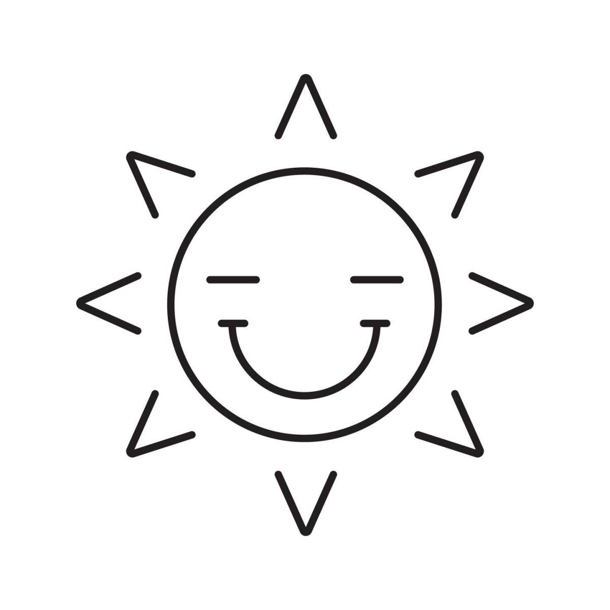 Disegno semplice del sole