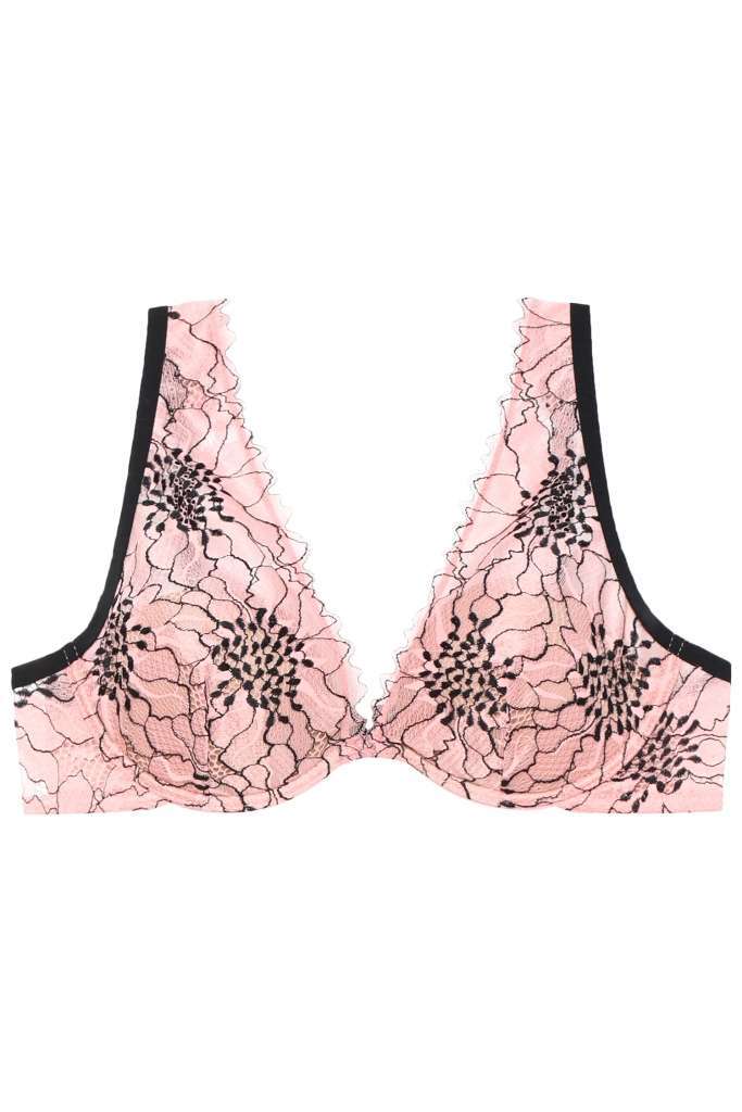 Reggiseno rosa e nero Tezenis