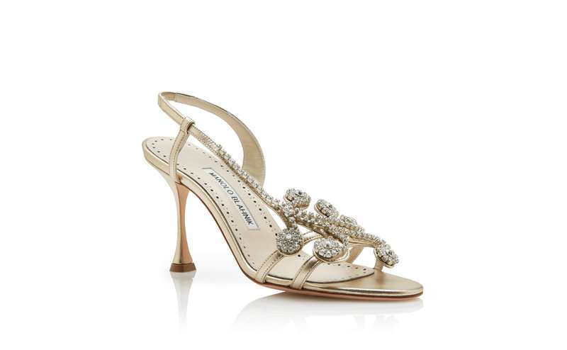 Sandali gioiello da sposa Manolo Blahnik