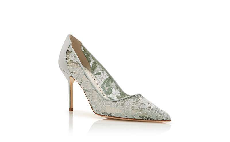 Scarpe da sposa alte in pizzo Manolo Blahnik