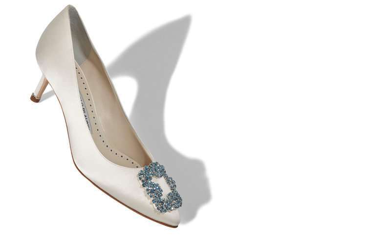 Scarpe da sposa con tacco basso Manolo Blahnik