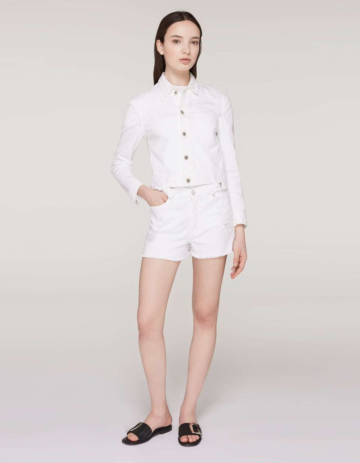 Shorts bianchi in cotone Dondup