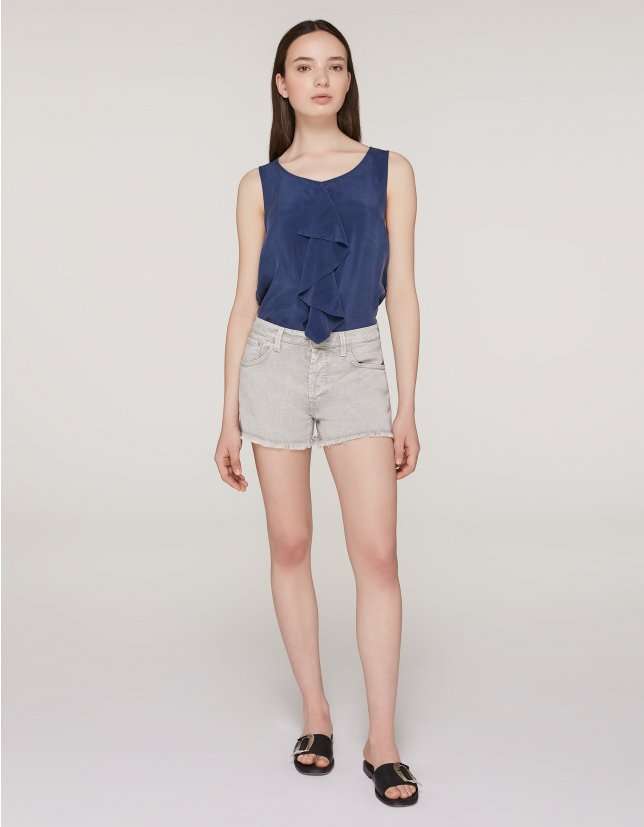 Shorts grigi in cotone Dondup