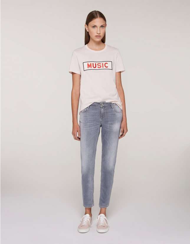 T-shirt con patch Dondup