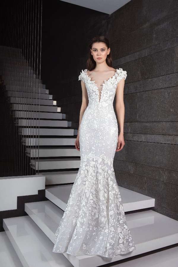 Vestito da sposa a sirena in pizzo Tony Ward