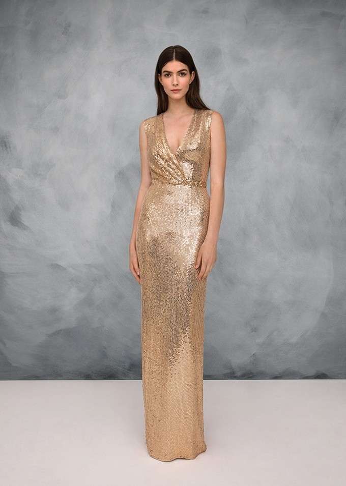Abito da sera oro Jenny Packham