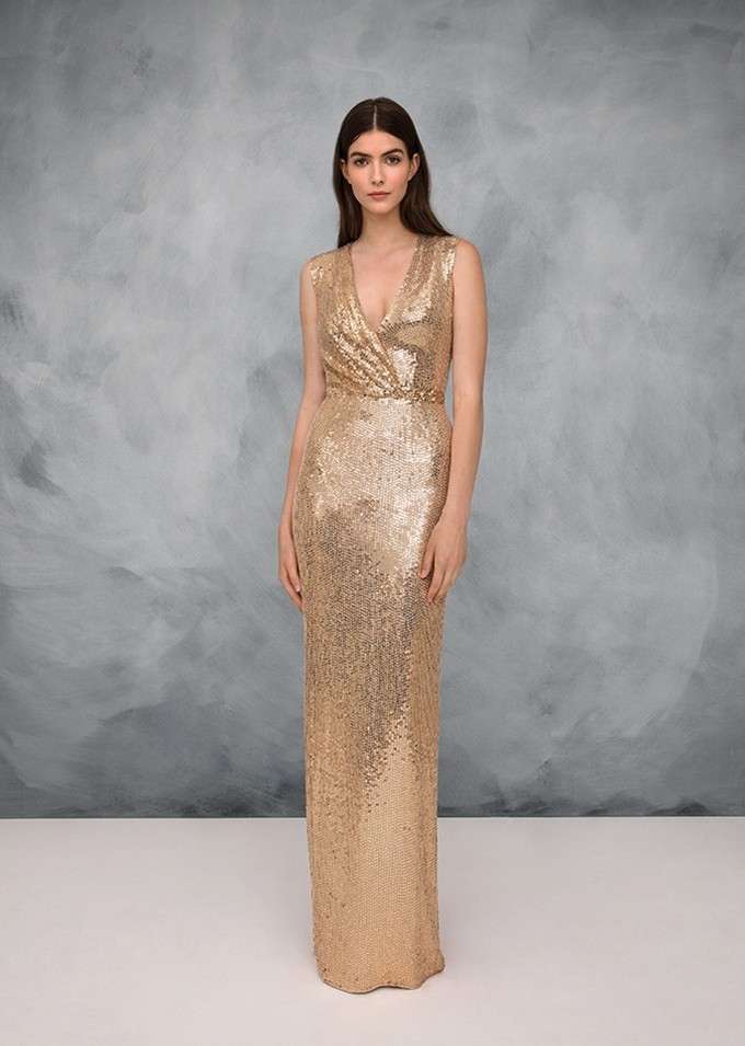 Abito da sera oro Jenny Packham