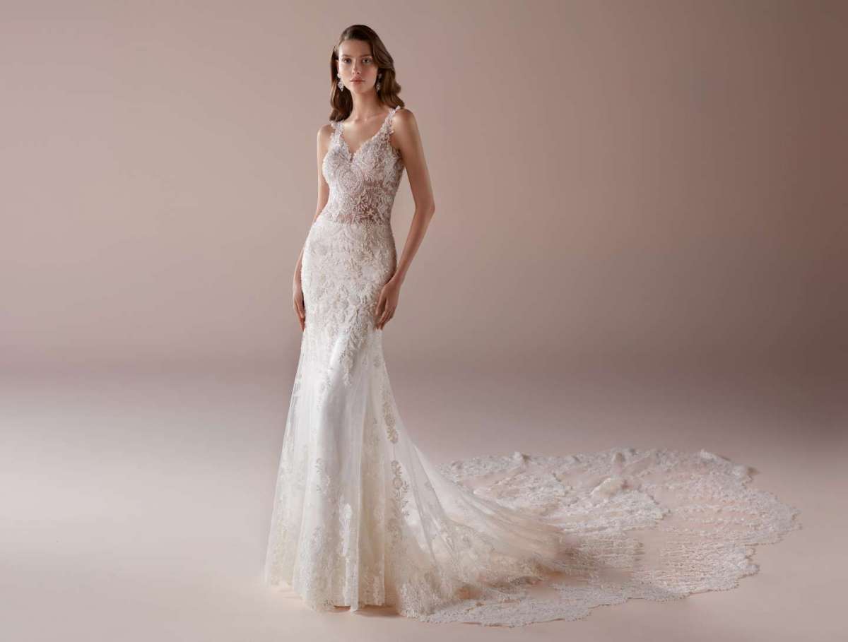 Abito da sposa a sirena in pizzo Romance