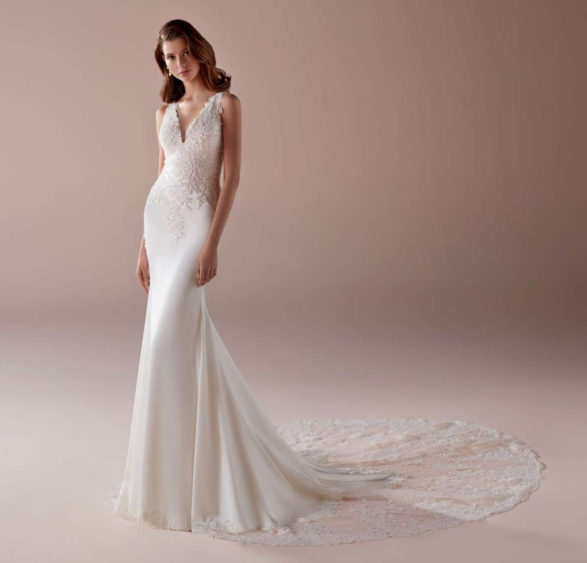 Abito da sposa a sirena in seta Romance