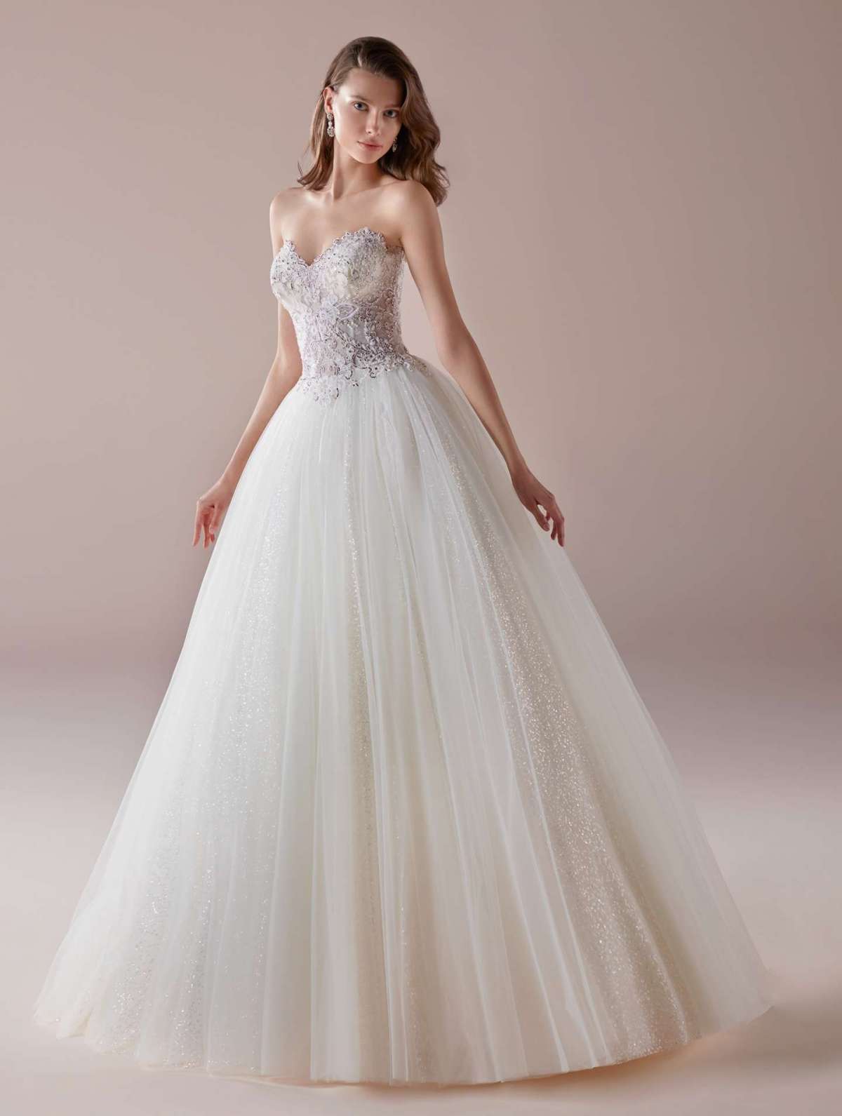 Abito da sposa in tulle e organza glitter Romance