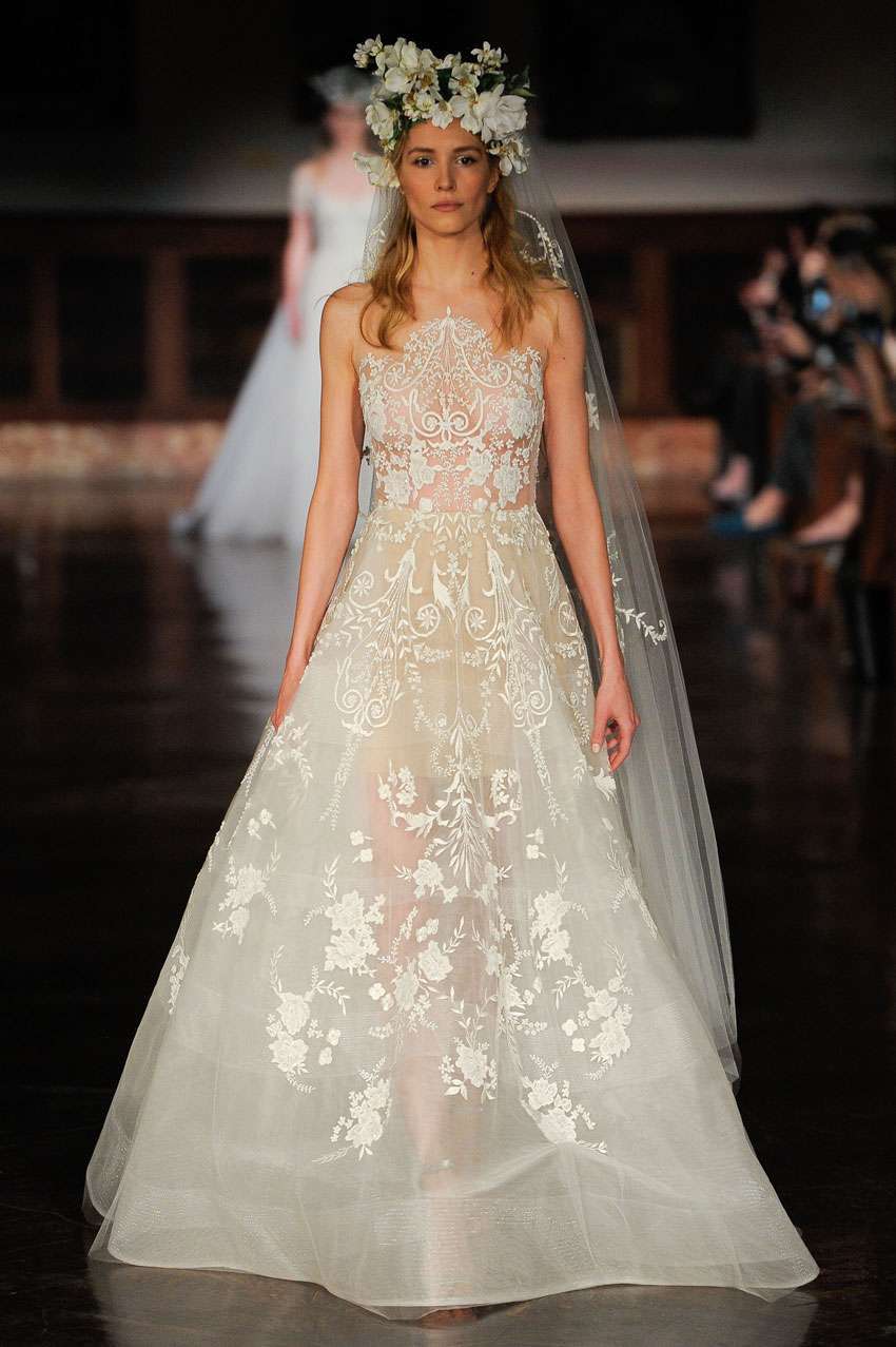 Abito da sposa tattoo in pizzo Reem Acra