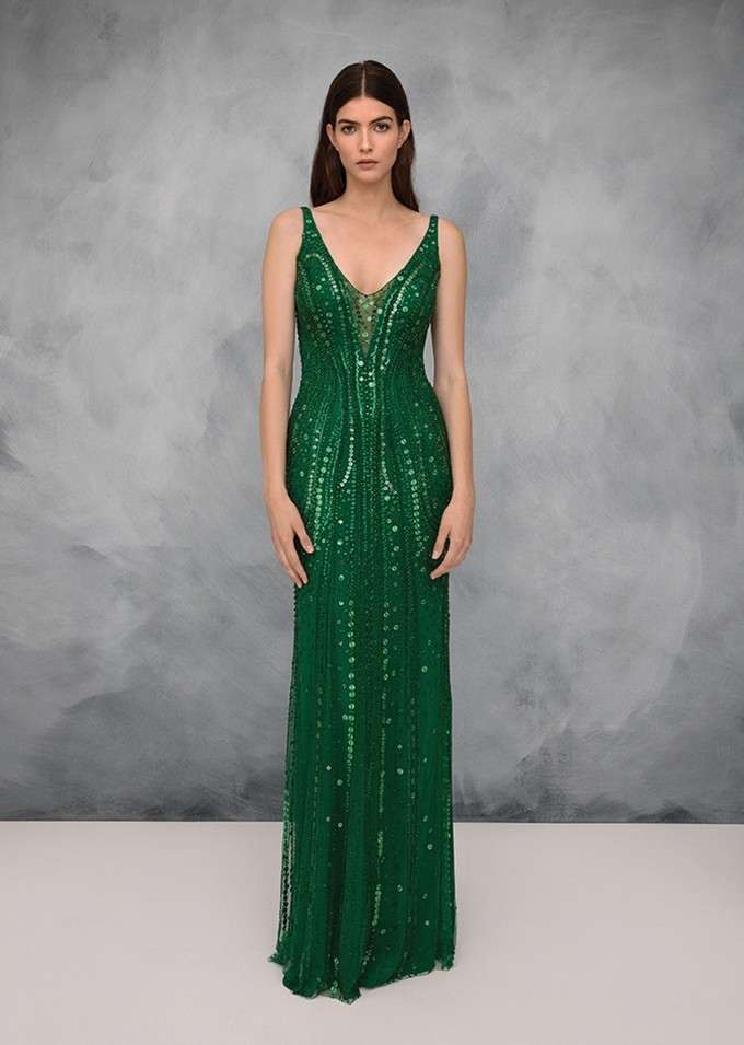 Abito gioiello a colonna Jenny Packham