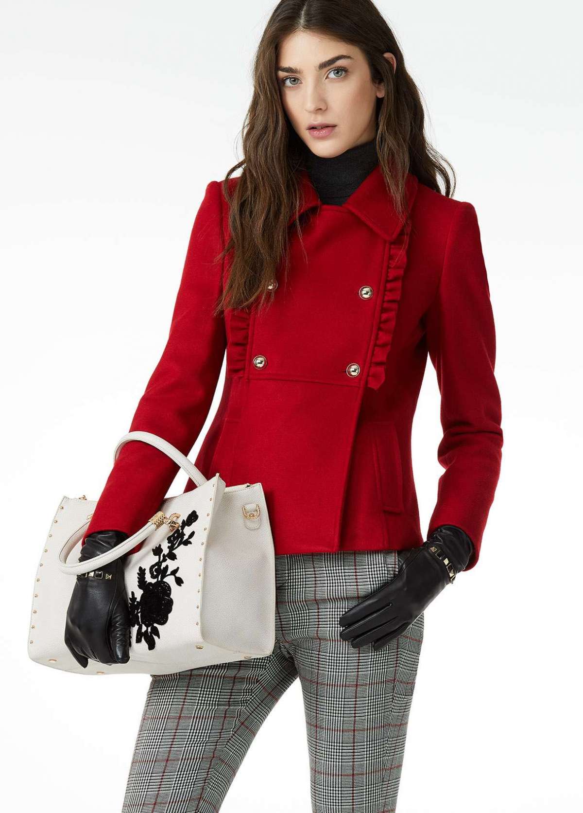 Cappotto caban rosso Liu Jo a 239 euro