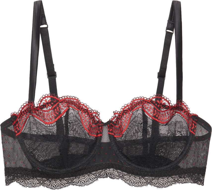 Reggiseno nero e rosso in pizzo Intimissimi