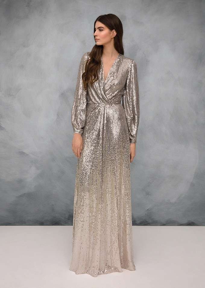 Vestito da cerimonia a maniche lunghe Jenny Packham