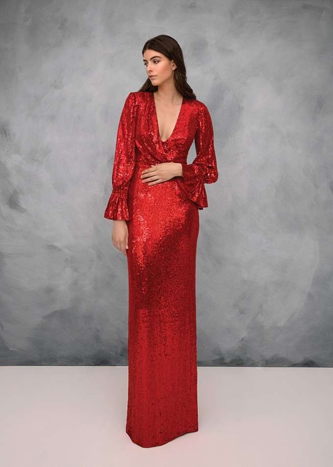 Vestito da cerimonia rosso Jenny Packham