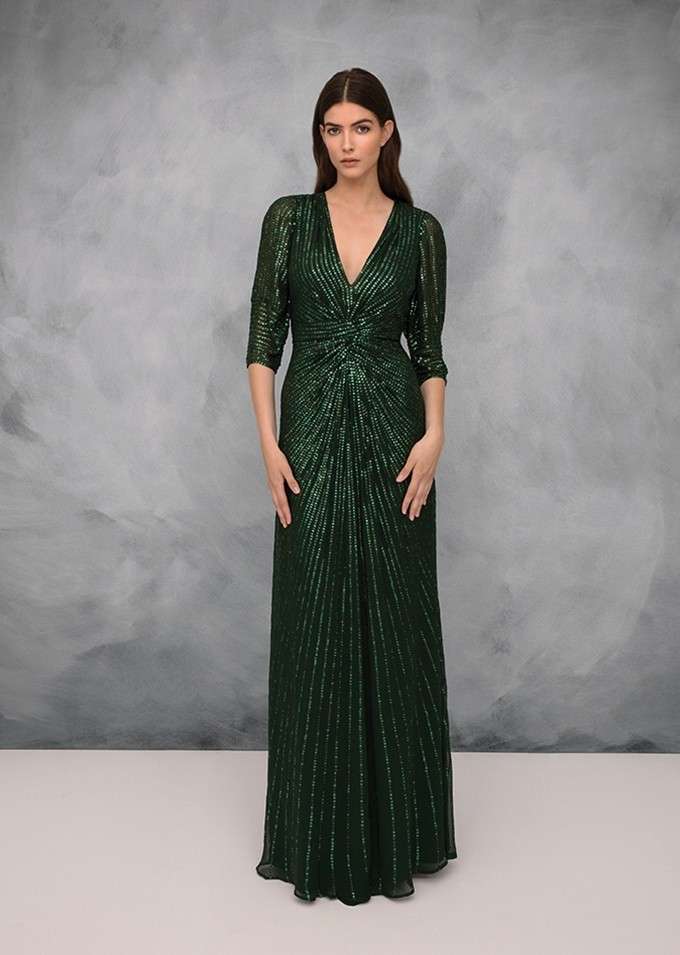 Vestito da sera verde Jenny Packham