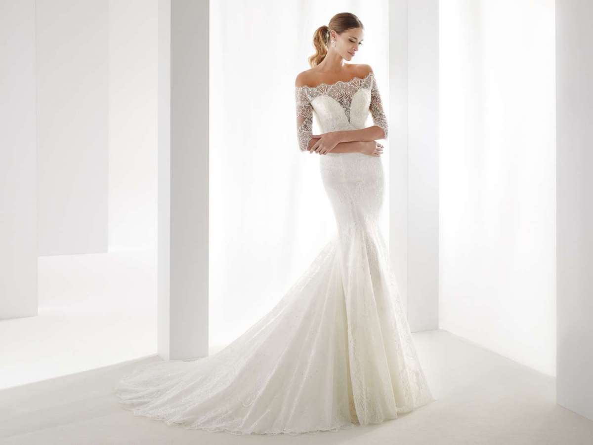 Vestito da sposa a sirena in pizzo Aurora
