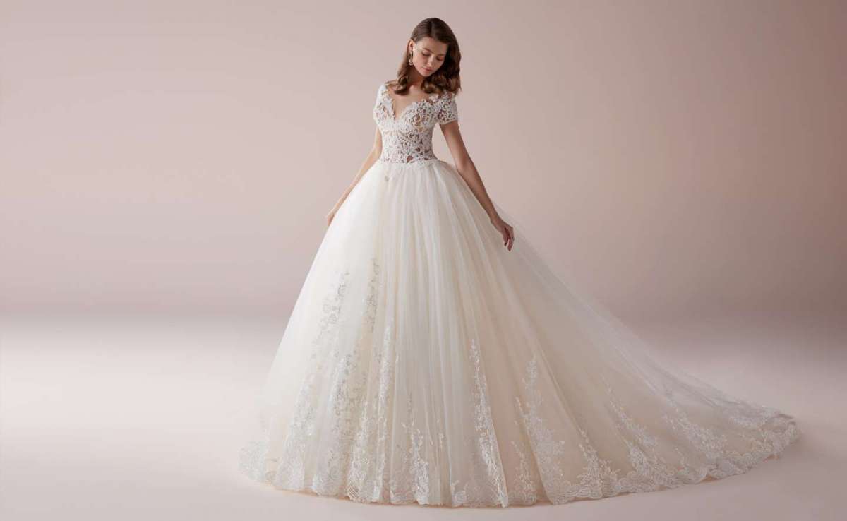 Vestito da sposa champagne in tulle Romance