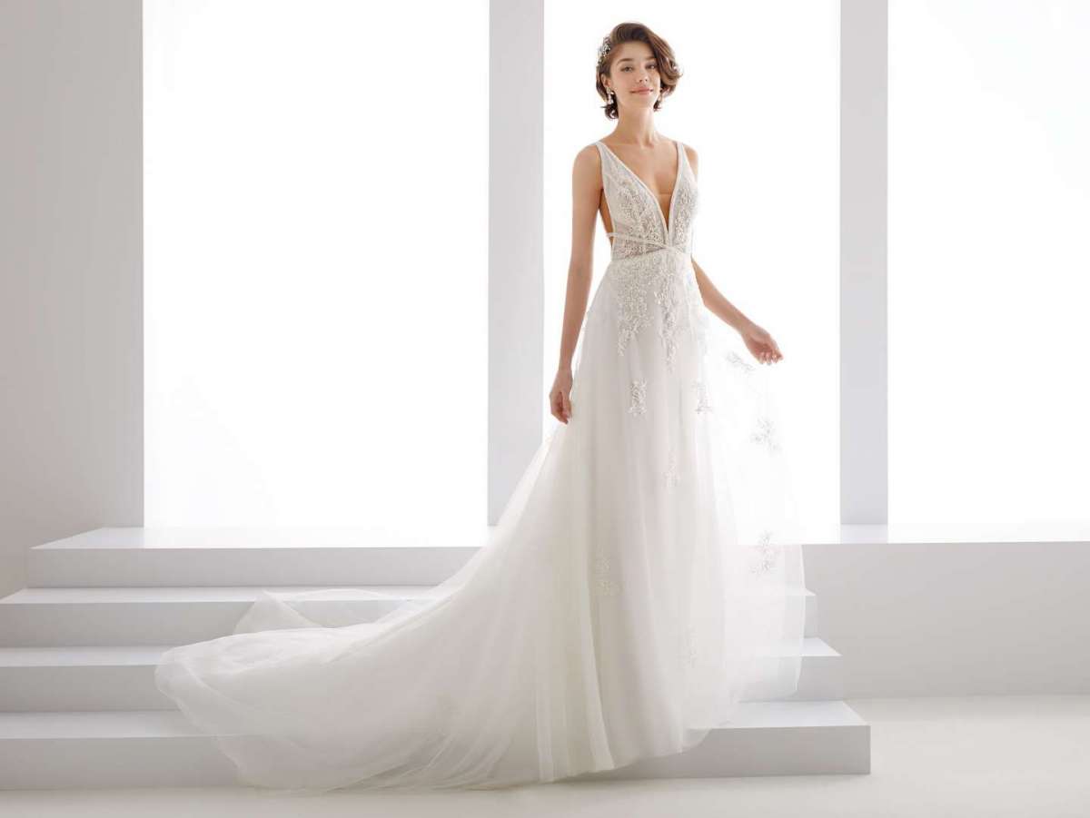 Vestito da sposa tattoo in pizzo