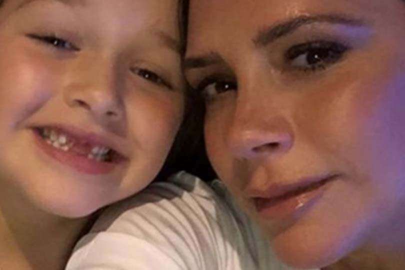 Victoria e Harper Beckham, selfie per due