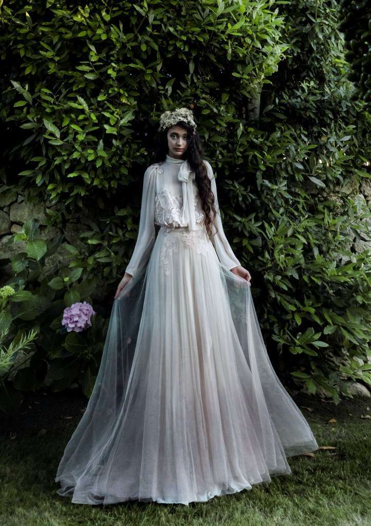 Abito da sposa a maniche lunghe Elisabetta Delogu