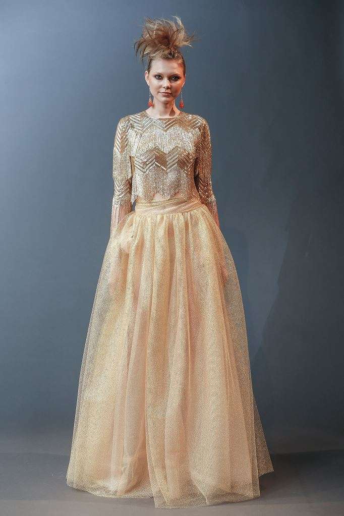 Abito da sposa champagne Naeem Khan