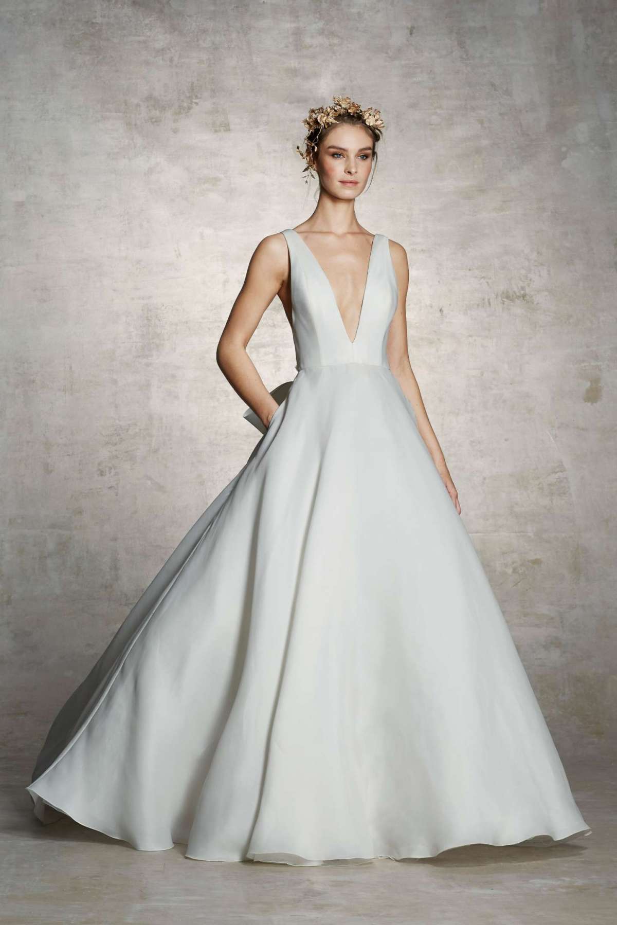 Abito da sposa da principessa in seta Marchesa