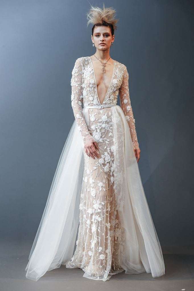 Abito da sposa tattoo in pizzo Naeem Khan