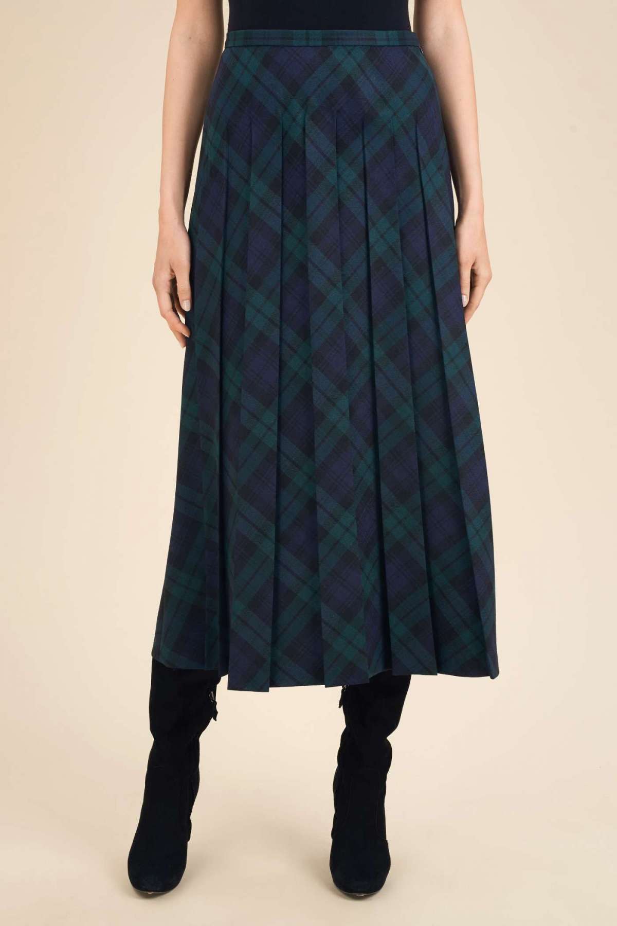 Gonna lunga tartan Luisa Spagnoli a 270 euro