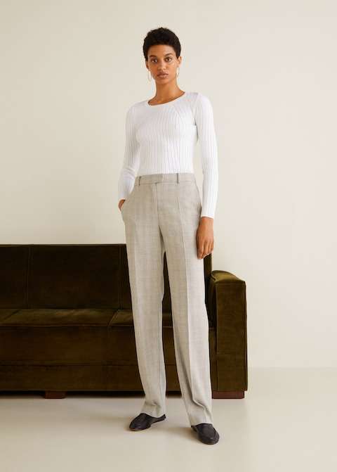 Pantaloni eleganti a quadri Mango a 49,99 euro