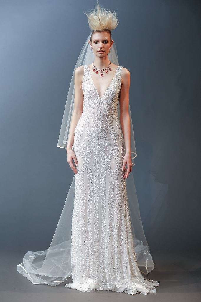 Vestito da sposa gioiello con cristalli Naeem Khan