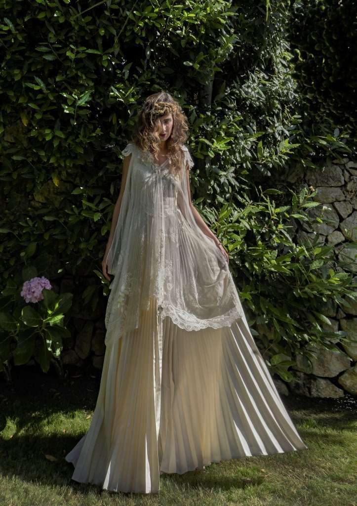 Vestito da sposa plissettato Elisabetta Delogu