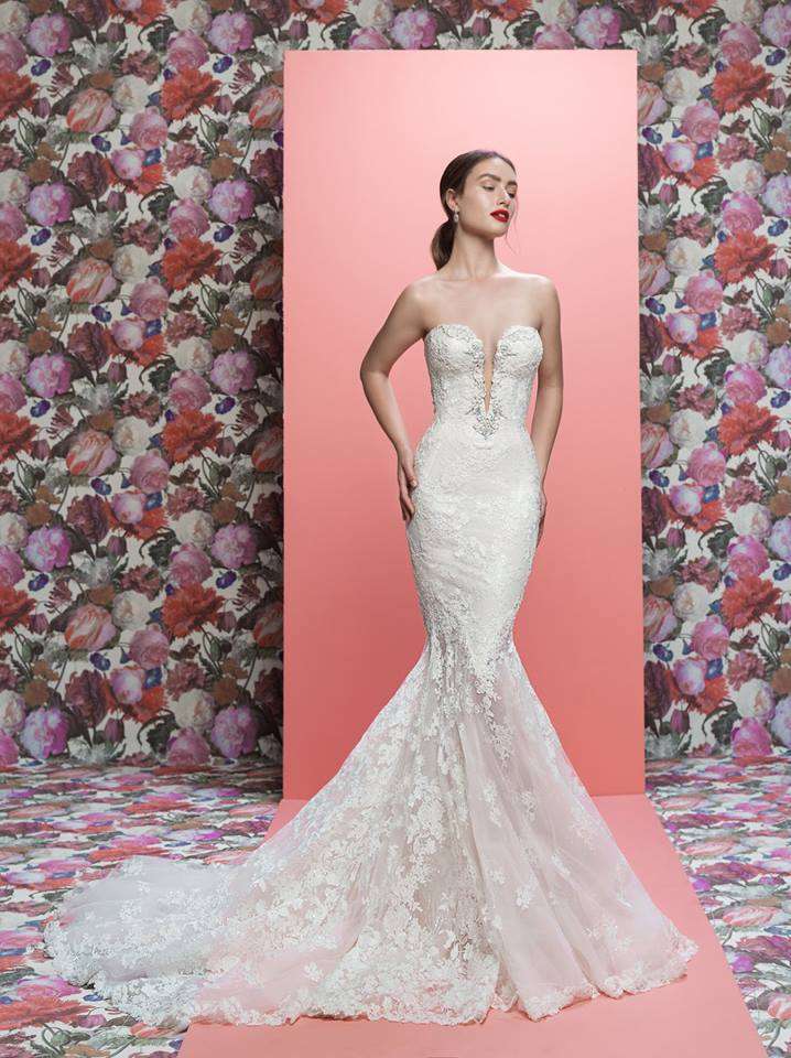 Abito a sirena con scollo a cuore Galia Lahav